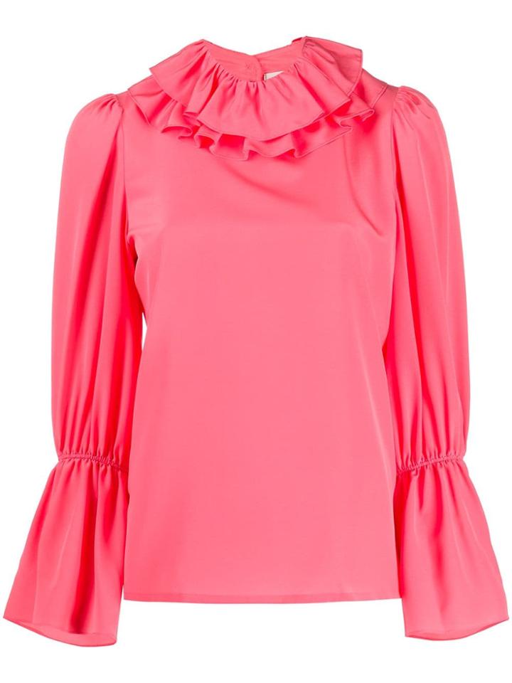 Tory Burch Ruffle Trim Blouse - Pink