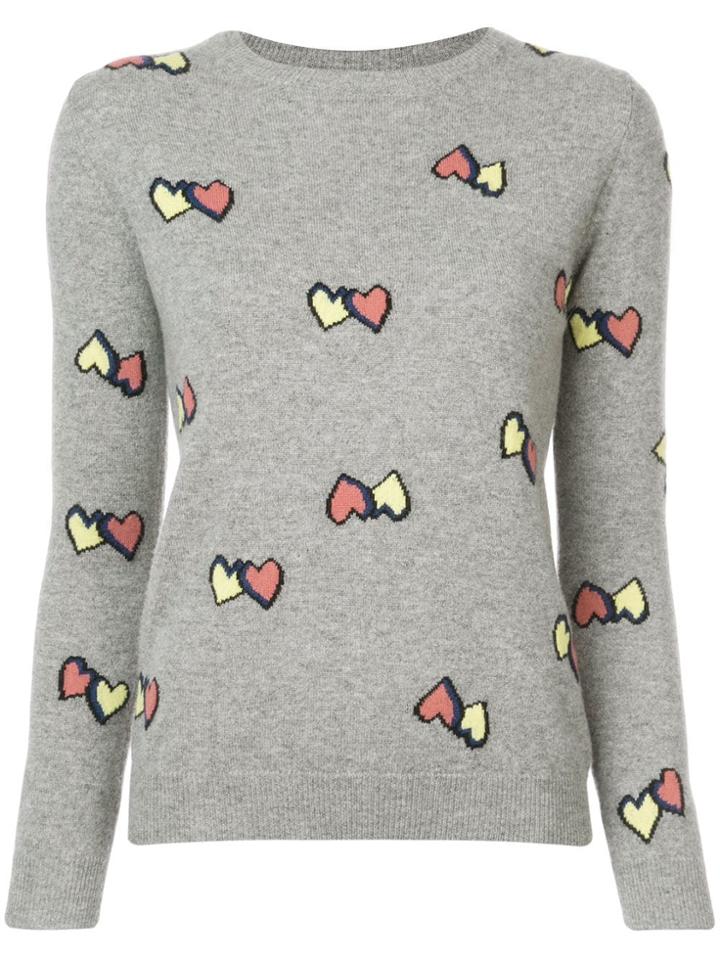 Chinti & Parker Hearts Knitted Top - Grey