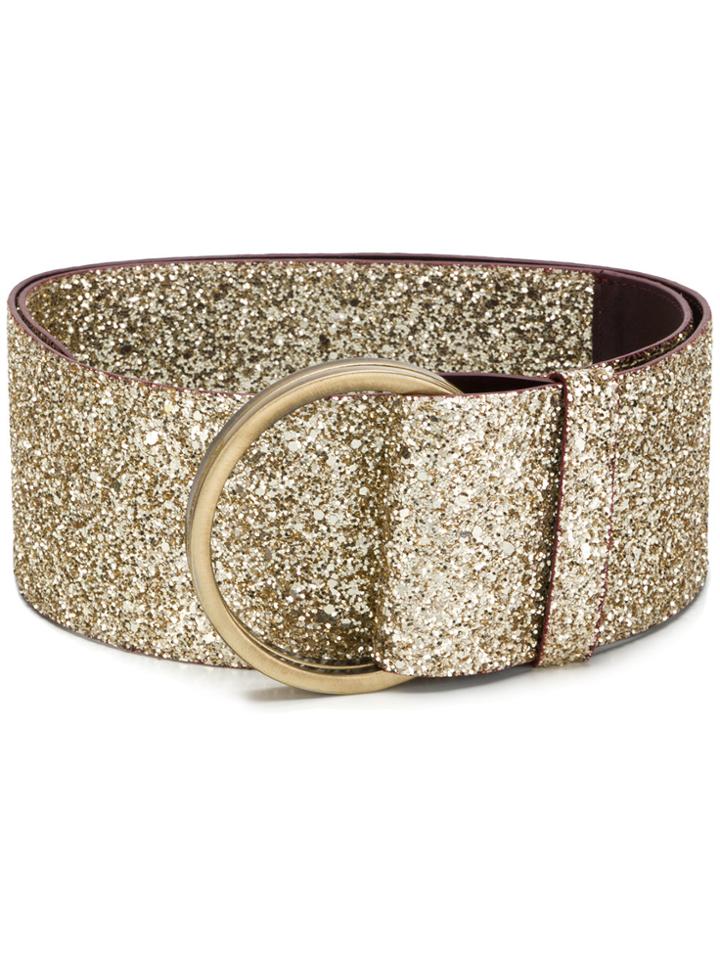 Antonio Marras Wide Glitter Buckle Belt - Metallic