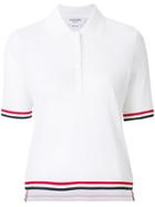 Thom Browne Knitted Polo-style Short Sleeved Top - White