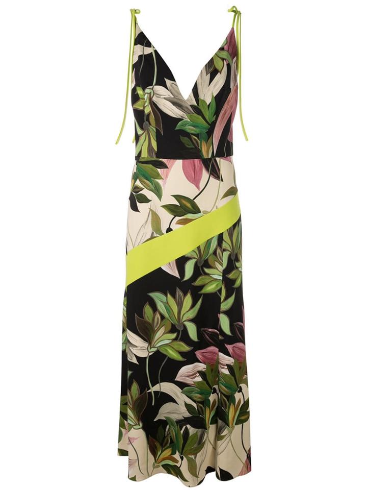 Christian Siriano Hawaiian Print Fitted Dress - Multicolour