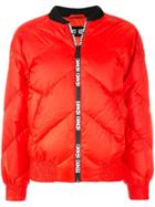 Ienki Ienki Logo Trim Bomber Jacket - Red