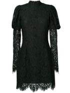 Ganni Everdale Lace Mini Dress - Black