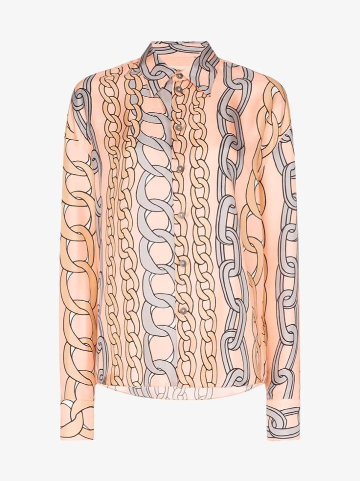 Marni Chain Print Button-down Shirt - Pink