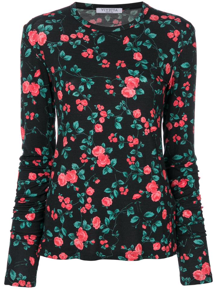 Vivetta Floral Round Neck Top - Multicolour