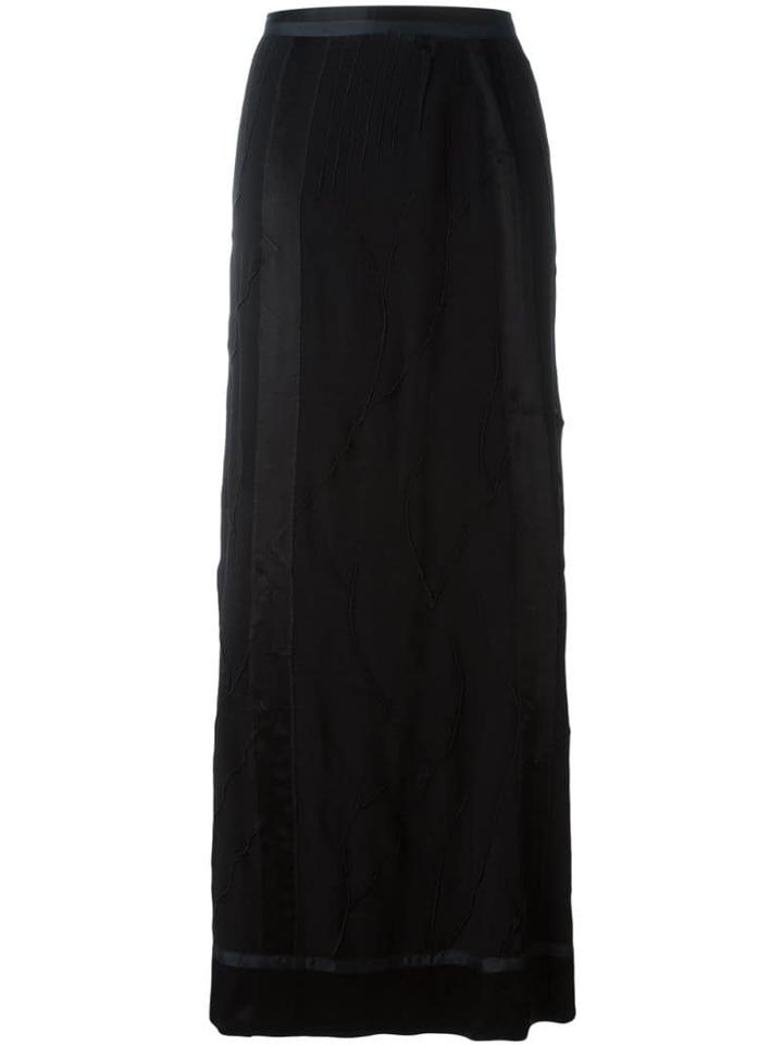 Jean Paul Gaultier Pre-owned Textured Maxi Skirt - Black