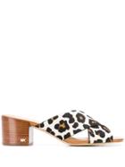 Michael Michael Kors Abbott Leopard Print Mules - Neutrals