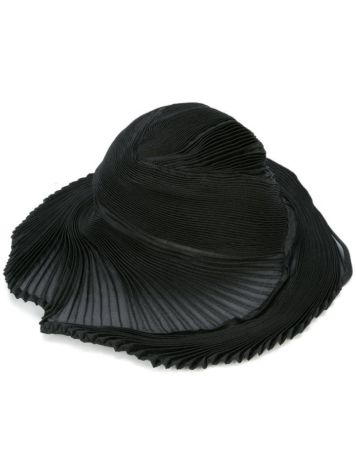 Issey Miyake - Orbit Panama Hat - Women - Polyester/polyurethane - One Size, Women's, Black, Polyester/polyurethane