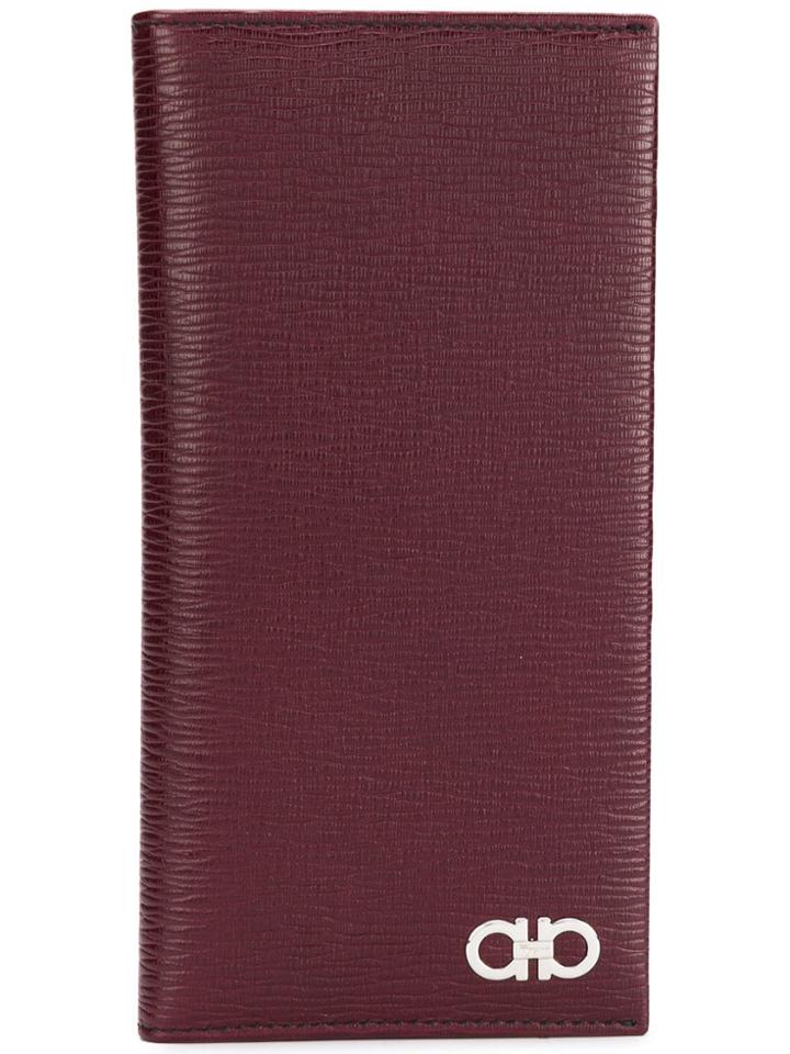 Salvatore Ferragamo Vertical Double Gancio Breast Wallet - Red
