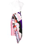 Emilio Pucci Sleeveless Vallauris Print Panel Dress - White