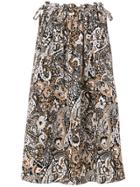Kenzo Paisley Pattern Midi Skirt - Brown