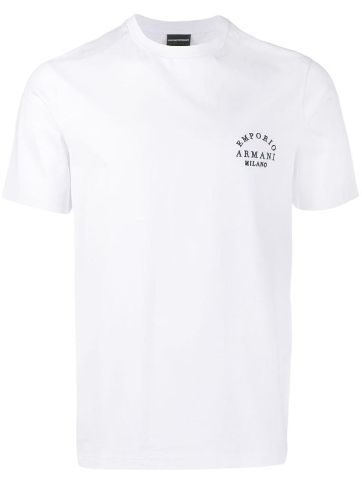 Emporio Armani Embroidered T-shirt - White
