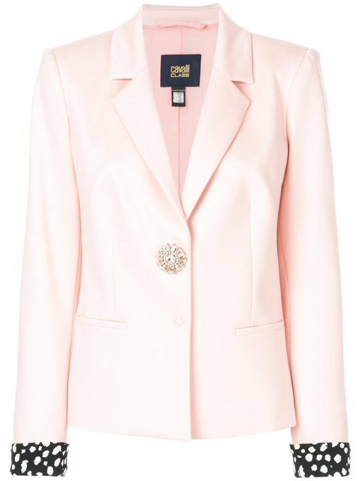 Cavalli Class Rolled-up Sleeve Blazer - Nude & Neutrals