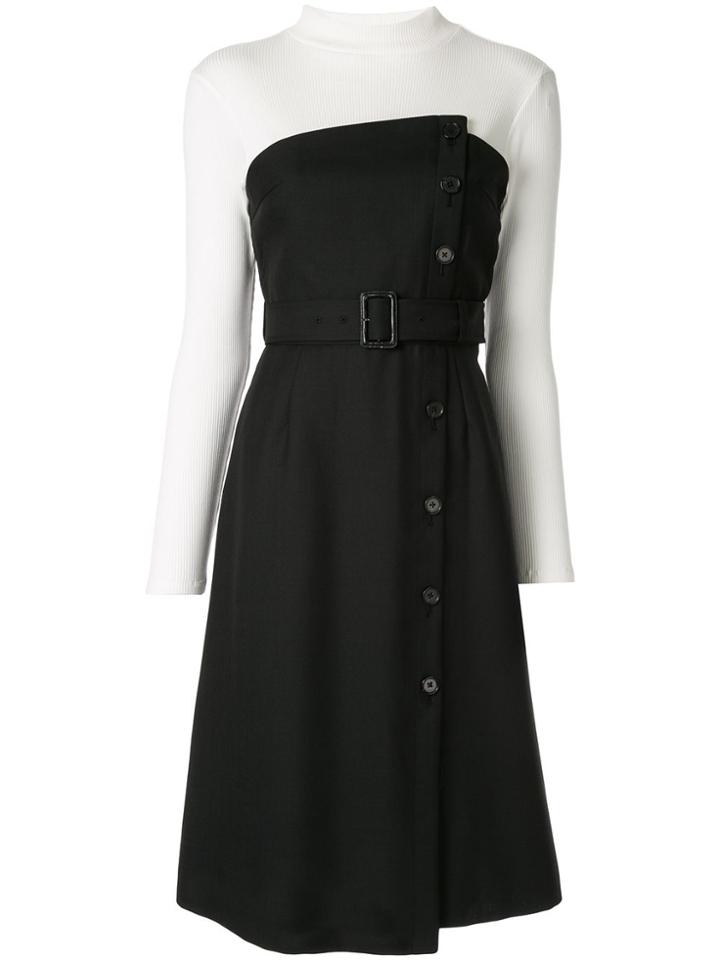 Loveless Fabric Mix Dress - Black