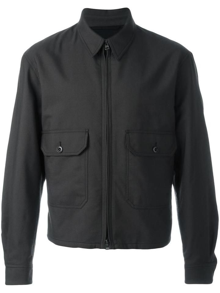 Lemaire Zipped Shirt Jacket, Men's, Size: 46, Brown, Wool/cotton