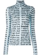 Proenza Schouler Pswl Anagram Long Sleeve Fitted Turtleneck Top -