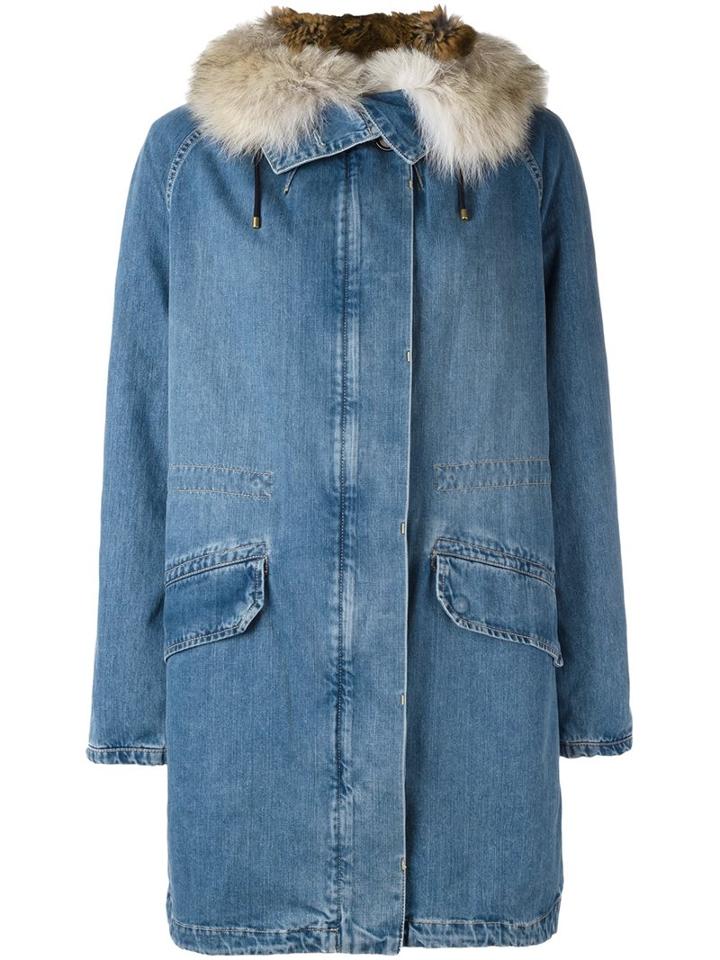 Army Yves Salomon Oversized Denim Parka