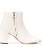 Rodo Heeled Ankle Boots - White