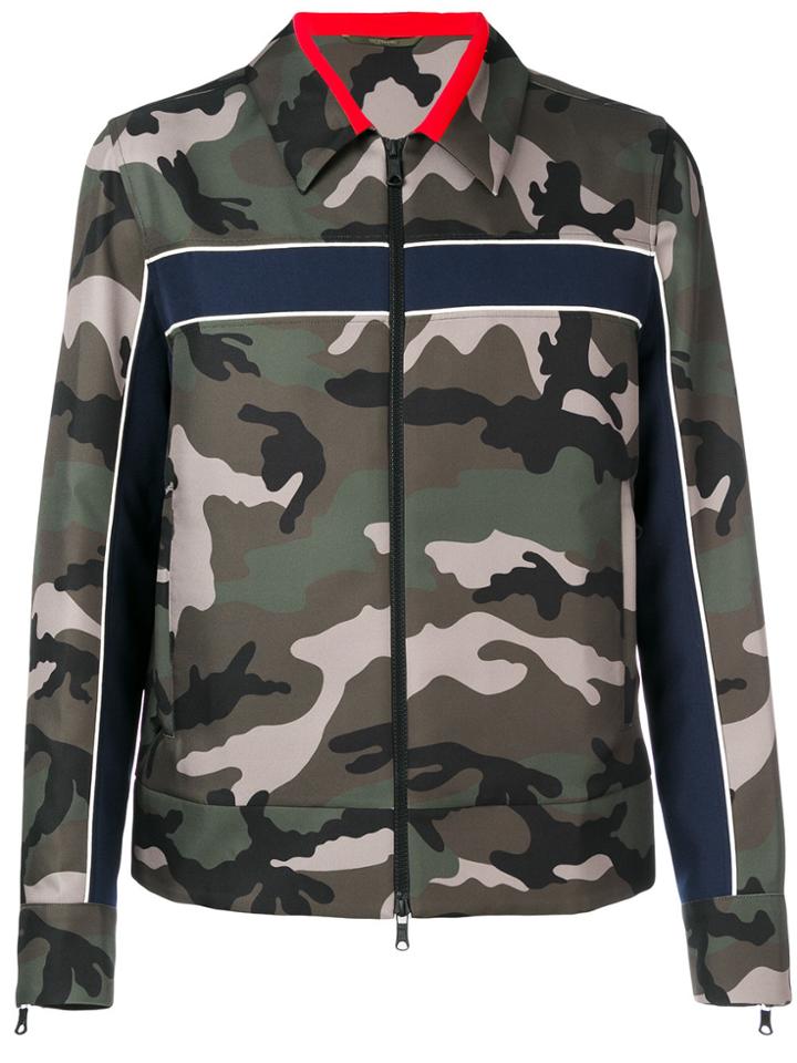 Valentino Camouflage Long Sleeve Jacket - Multicolour