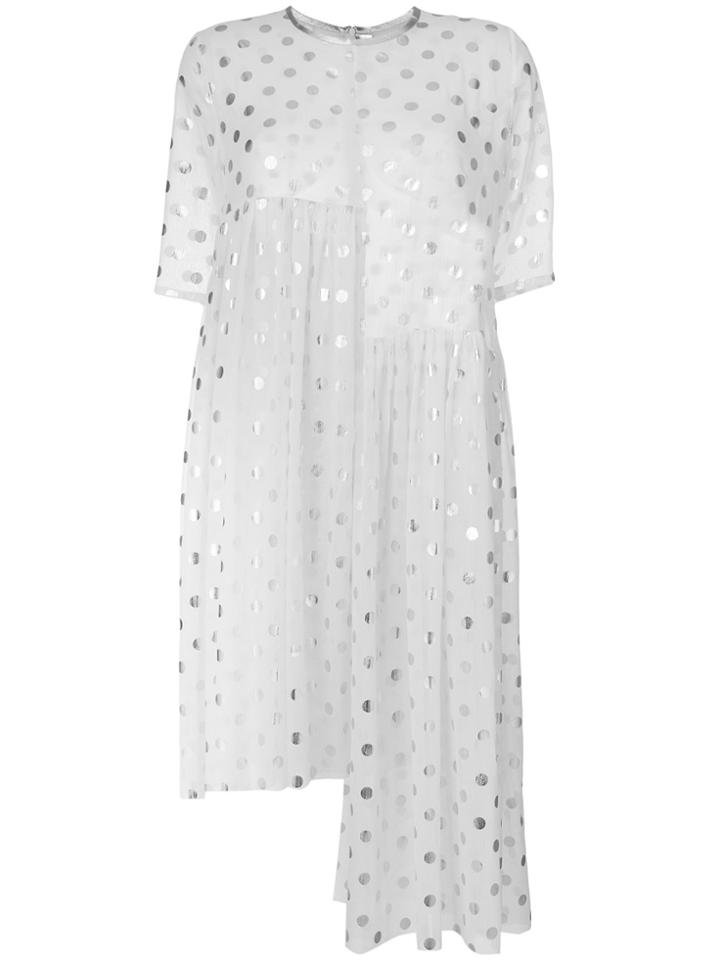 Paskal Polka Dot Slip Dress - White