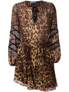 Gaelle Bonheur Leopard Print Asymmetric Dress - Brown