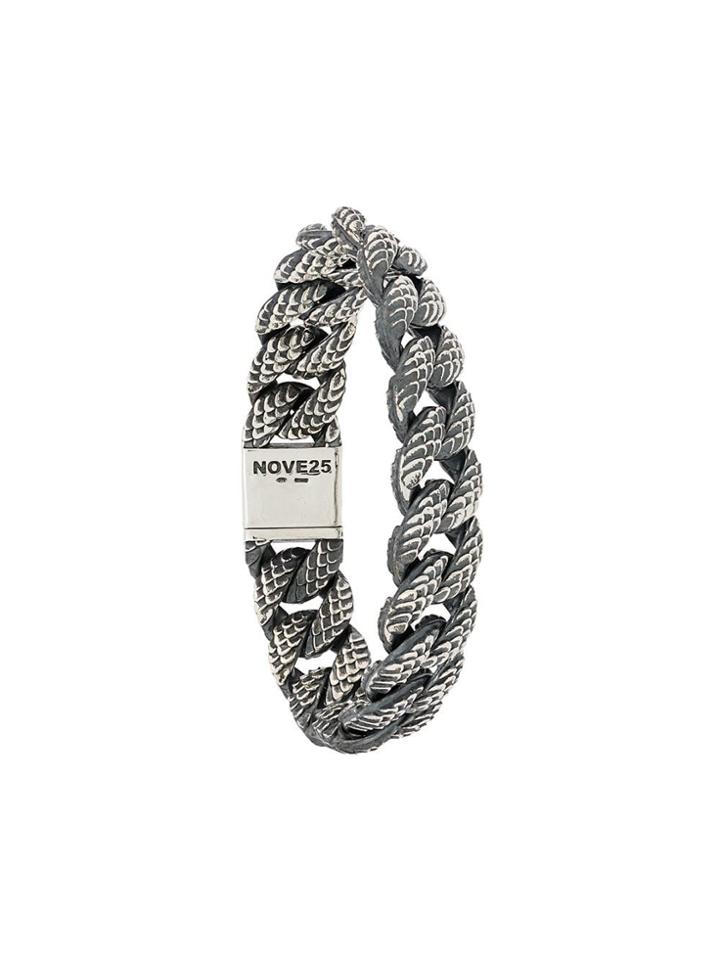 Nove25 Armour Curb Scaled Bracelet - Metallic
