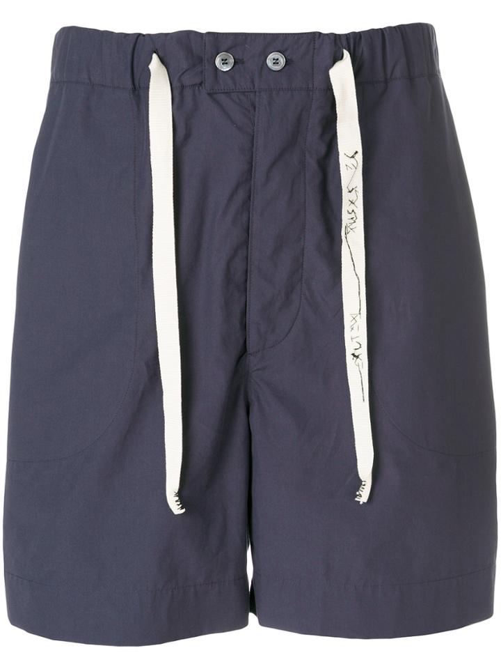 Federico Curradi High Waisted Shorts - Blue