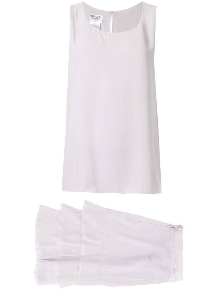 Chanel Pre-owned Cc Setup Sleeveless Tops Skirt - Grey