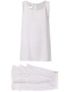 Chanel Pre-owned Cc Setup Sleeveless Tops Skirt - Grey