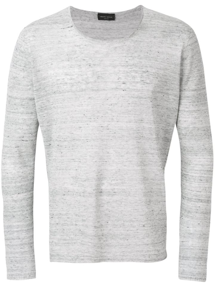 Roberto Collina Unfinished Slim Jumper - Grey
