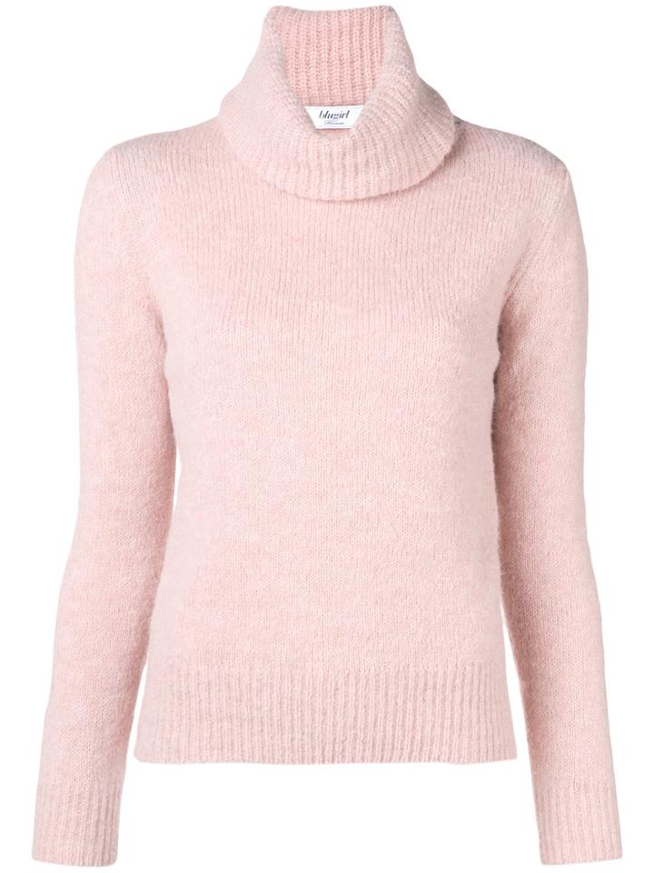Blugirl Roll-neck Fitted Sweater - Pink & Purple