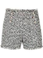 Edward Achour Paris Tweed Style Shorts - White