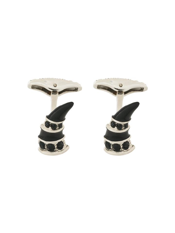 Roberto Cavalli Embellished Cufflinks - Black