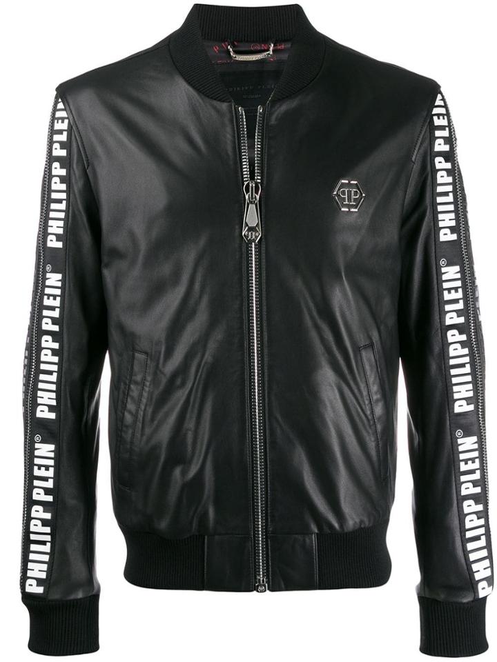 Philipp Plein Biker Bomber Jacket - Black