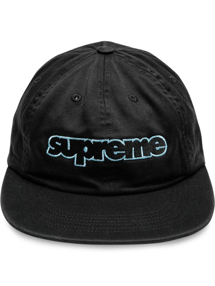 Supreme Connect Logo 6 Panel Cap - Black