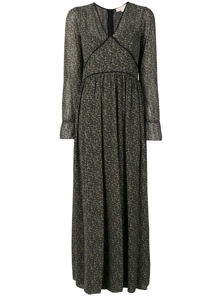 Michael Kors - Shift Maxi Dress - Women - Polyester - 8, Black, Polyester