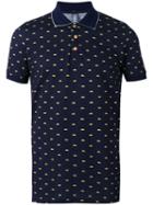 Fefè Car Print Polo Shirt, Adult Unisex, Size: Small, Blue, Cotton