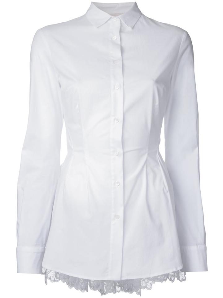Antonio Berardi Ruffled Back Shirt, Women's, Size: 44, White, Cotton/spandex/elastane