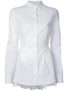 Antonio Berardi Ruffled Back Shirt, Women's, Size: 44, White, Cotton/spandex/elastane
