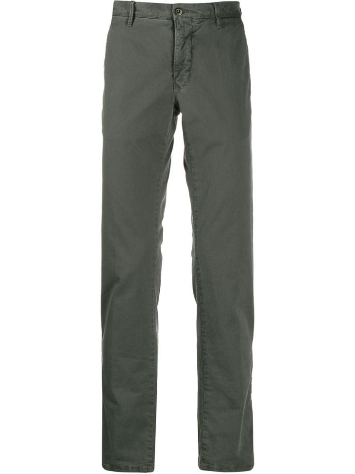 Incotex Straight-leg Mid-rise Chinos - Grey