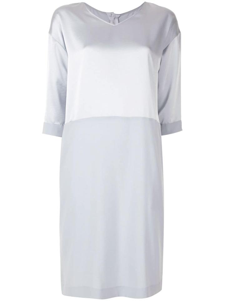 Knott Bi-material Dress - Grey