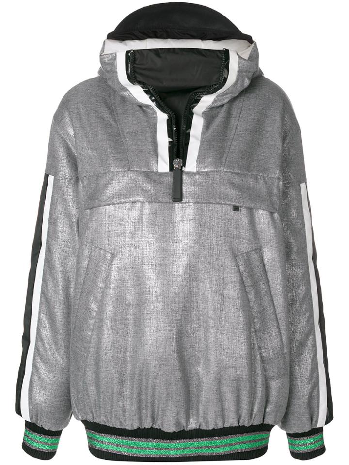No Ka' Oi Oversized Padded Pullover Jacket - Grey