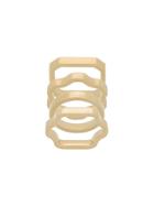 Jil Sander Geometric-shaped Ring Set - Gold