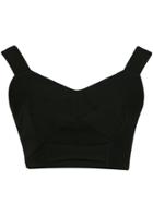 Olympiah Panelled Crop Top - Black