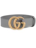 Gucci Gg Buckle Belt, Women's, Size: 95, Grey, Leather