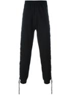Faith Connexion Lace Detail Sweatpants, Men's, Size: Large, Black, Cotton
