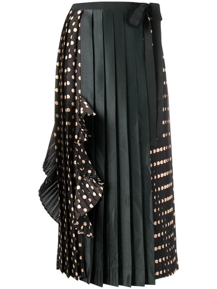 Antonio Marras Asymmetric Polka Dot Skirt - Black