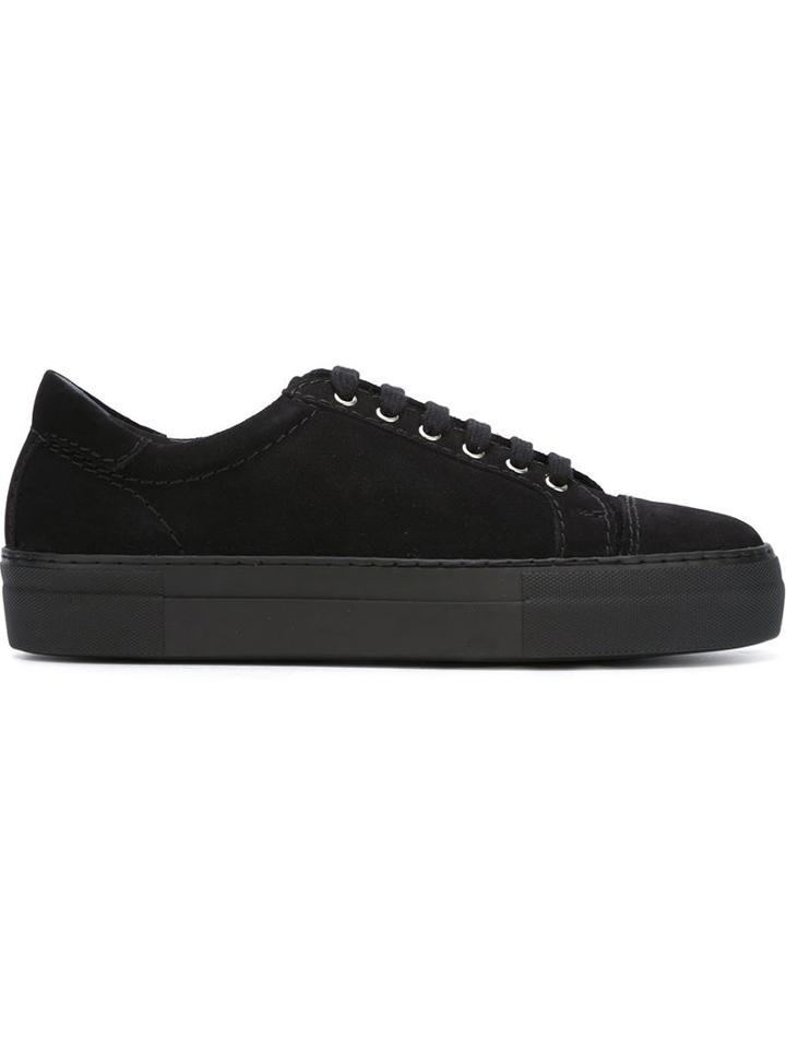 Comme Des Garçons Shirt Classic Lace-up Sneakers, Men's, Size: 40, Black, Calf Suede/leather/rubber