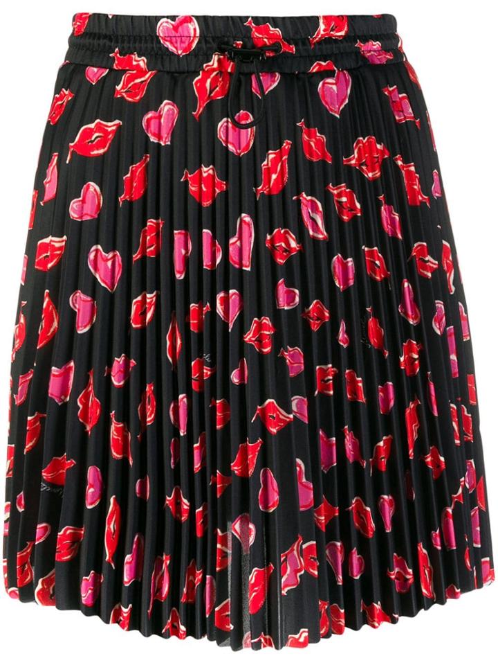 Moncler Printed Pleated Skirt - Black