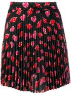 Moncler Printed Pleated Skirt - Black